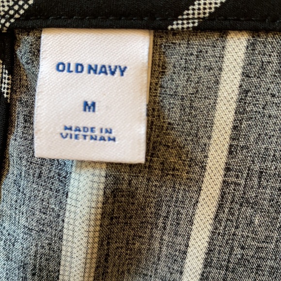 NWT Old Navy Vertical Stipe Romper V Neck Keyhole Back - Picture 8 of 10